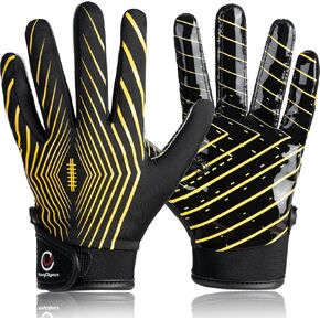 Youth Football Gloves, Super - Sticky Receiver Gloves for Kids Boasting Unbeatable Grip - The Perfect Present for Boys and Girls in Saudi Arabia