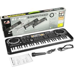 61 Key Piano Keyboard, Beginner Electronic Keyboard for Kids with Teaching Mode, 6 Demo Songs, 16 Tones, Microphone and Power Supply, Kids Piano Keyboard for Birthday Gift/Christmas Gift in Saudi Arabia