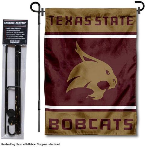 Texas State Bobcats Garden Flag with Stand Holder in Saudi Arabia