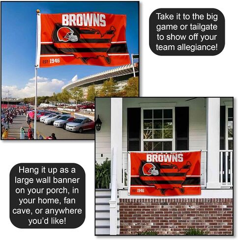 Cleveland Browns Nation USA American Country 3x5 Flag in Saudi Arabia