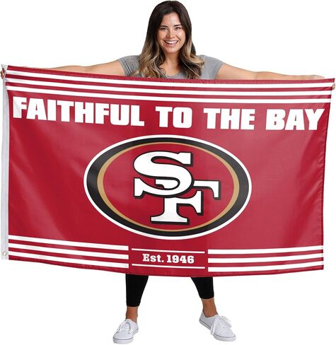NFL 3' x 5' Team Logo Slogan Horizontal Flag in Saudi Arabia