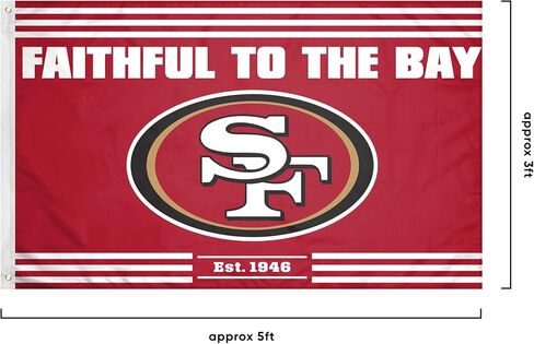 NFL 3' x 5' Team Logo Slogan Horizontal Flag in Saudi Arabia