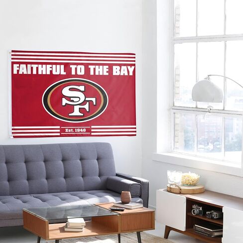 NFL 3' x 5' Team Logo Slogan Horizontal Flag in Saudi Arabia