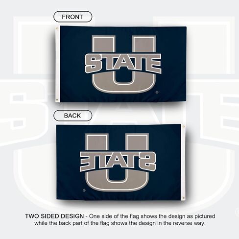 Desert Cactus Utah State University USU Flag - 3 x 5 Feet Aggies Banner, Indoor/Outdoor Durable Fabric, 100% Polyester Design (Style 1a) in Saudi Arabia