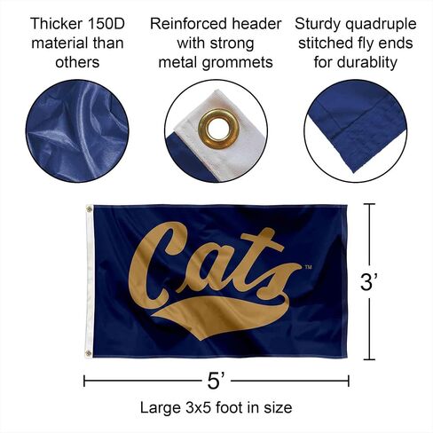 College Flags & Banners Co. Montana State Bobcats Script Cats Large Grommet Banner Flag in Saudi Arabia