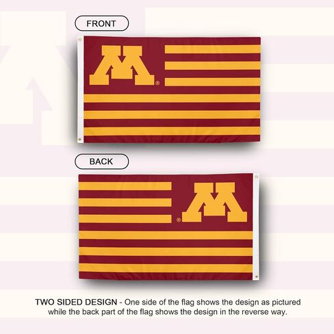 Desert Cactus University of Minnesota Indoor and Outdoor 100% Polyester University Flag Banner, 3x5 Feet Golden Gophers (Nation) in Saudi Arabia