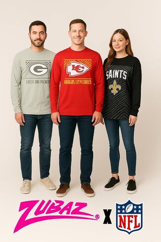 Zubaz NFL Men's Sublimated Graphics Long Sleeve Team T-Shirt, Official Fan Apparel (Small - 5XL) in Saudi Arabia
