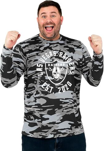 Zubaz NFL Men's Sublimated Graphics Long Sleeve Team T-Shirt, Official Fan Apparel (Small - 5XL) in Saudi Arabia