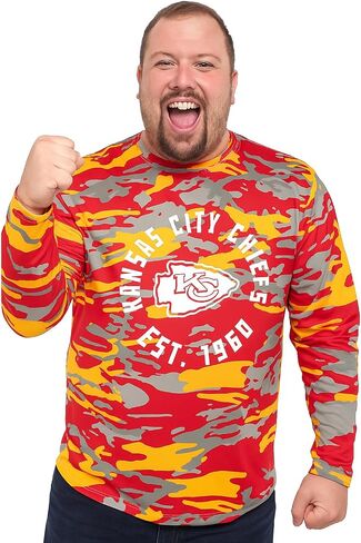 Zubaz NFL Men's Sublimated Graphics Long Sleeve Team T-Shirt, Official Fan Apparel (Small - 5XL) in Saudi Arabia