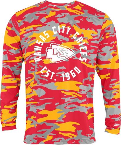 Zubaz NFL Men's Sublimated Graphics Long Sleeve Team T-Shirt, Official Fan Apparel (Small - 5XL) in Saudi Arabia