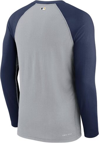 تيشيرت MLB Authentic Collection Game Time Raglan Performance بأكمام طويلة من نايك للرجال in Kuwait