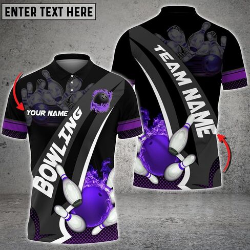 NAZENTI Personalized Bowling Shirts for Men, Bowling Polo Shirts, Bowling Jersey, Gift for Bowling Lover, Quarter Zip Shirt in Saudi Arabia