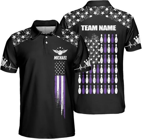 قمصان البولينج المخصصة للرجال من GABITA، قميص بولو البولينج المخصص، قمصان البولينج هدية للاعب فريق البولينج in Kuwait