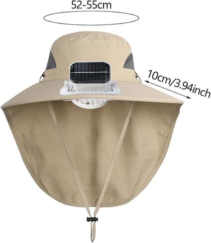 Children Solar Fan Hat Rechargeable Outdoor Sun Hat with Adjustable Wide Brim for Camping Travel Beach Activities in Saudi Arabia