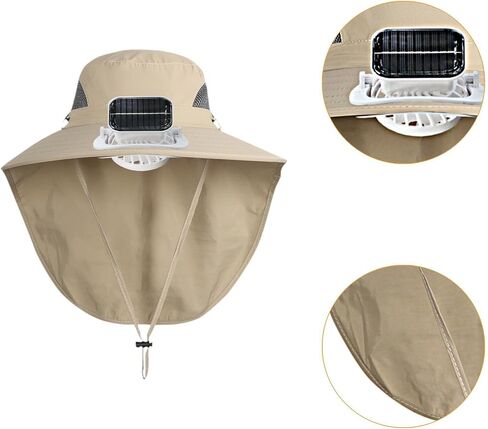 Children Solar Fan Hat Rechargeable Outdoor Sun Hat with Adjustable Wide Brim for Camping Travel Beach Activities in Saudi Arabia