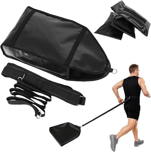Sled Trainer Set with Adjustable Weight, PVC Sandbag Sled with 3 Weights & Waist Belt, Resistance Sled for Strength and Explosive Power in Saudi Arabia