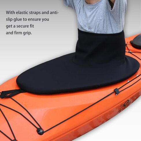 Luxshiny Professional Kayak Spray Skirt with Elastic Straps and Anti-Slip Grip Deck Skirt for Kayaking Canoeing Rafting in Saudi Arabia