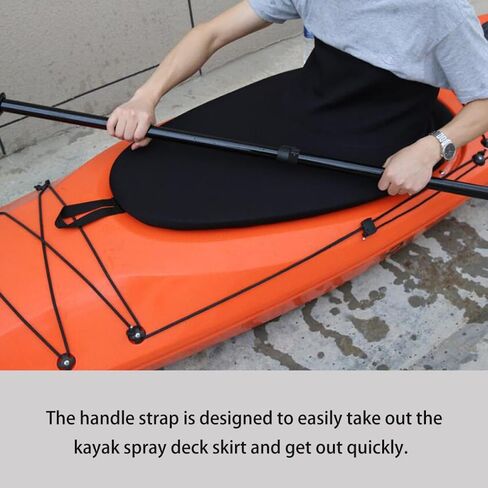 Luxshiny Professional Kayak Spray Skirt with Elastic Straps and Anti-Slip Grip Deck Skirt for Kayaking Canoeing Rafting in Saudi Arabia