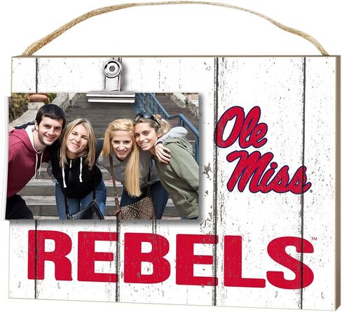 KH Sports Fan 10"x8" Mississippi Rebels Clip Weathered Photo Frame, Multi in Saudi Arabia