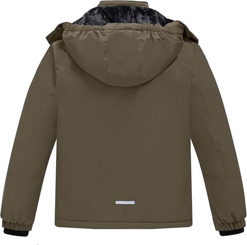 QMP Winter Jacket for Boys and Girls Waterproof Ski Jacket Winter Snow Coat Hooded Fleece Windproof with Zip Pockets in Saudi Arabia