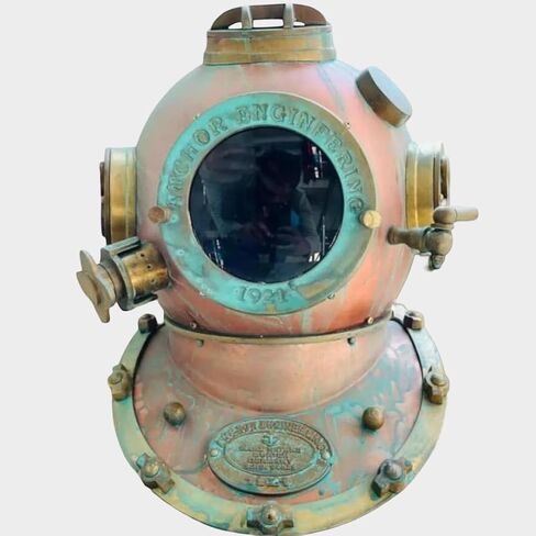 Rare Antique Diving Divers Helmet Mark V Vintage Navy Us Sea Deep Scuba Helmet in Saudi Arabia
