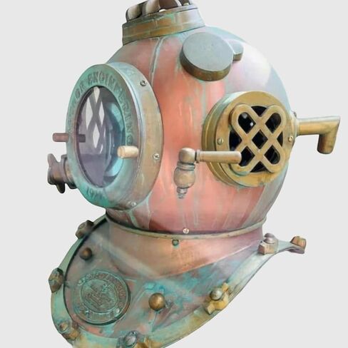Rare Antique Diving Divers Helmet Mark V Vintage Navy Us Sea Deep Scuba Helmet in Saudi Arabia