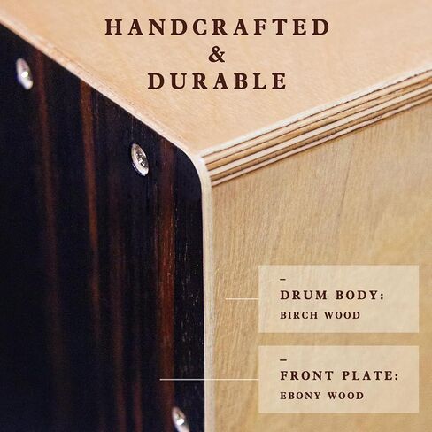 GECKO Cajon BOX Drum-Wooden Percussion Box musical instrument bass drum box acoustic box drum beat box with Internal Adjustable Guitar Strings cajon drum set package in Kuwait