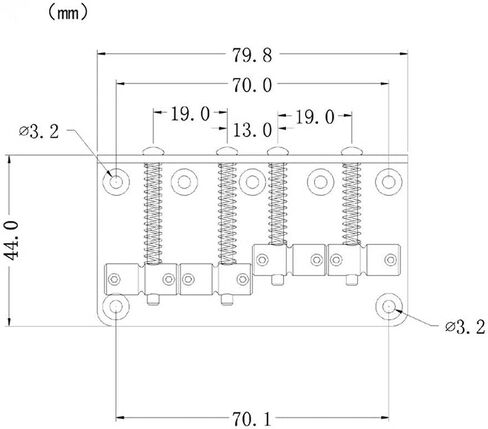 Zinc 4 String Bridge For Fender Precision Jazz Bass Guitar Chrome 201B-4 Badass Accessory in Kuwait