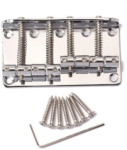 Zinc 4 String Bridge For Fender Precision Jazz Bass Guitar Chrome 201B-4 Badass Accessory in Kuwait