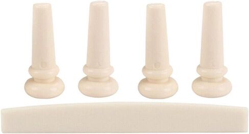 4PCS Acoustic Bass Guitar Bridge Pins + 1 Saddle Replacement for Bass Guitar Accessory in Kuwait