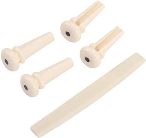 4PCS Acoustic Bass Guitar Bridge Pins + 1 Saddle Replacement for Bass Guitar Accessory in Kuwait