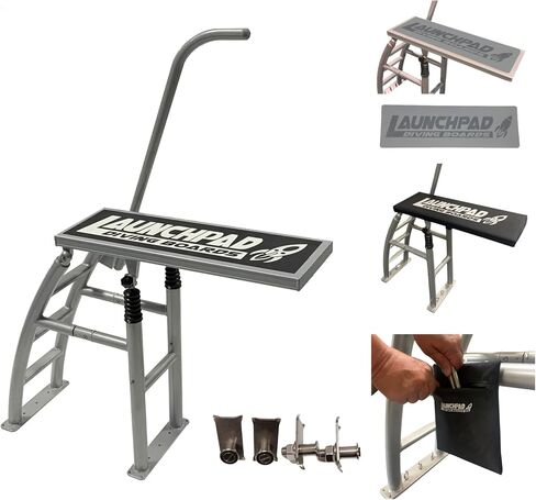 Diving Board for Boats or Docks Dive Team Package (Diving Board, Space Mount, Surface Mount, Thru-Bolt Kit, 3M Foam Pad, Diving Board Cover, and Hardware Storage Bag) in Saudi Arabia
