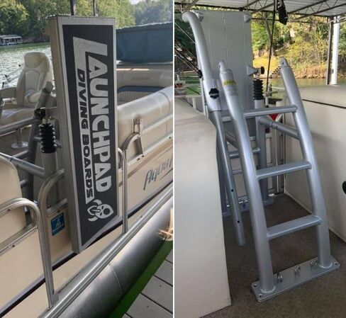 Diving Board for Boats or Docks Dive Team Package (Diving Board, Space Mount, Surface Mount, Thru-Bolt Kit, 3M Foam Pad, Diving Board Cover, and Hardware Storage Bag) in Saudi Arabia