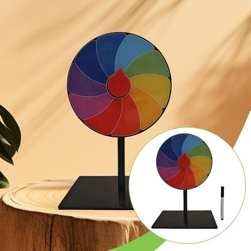 Tabletop Prize Turntable Tabletop Fortune Wheel Portable Erasable Roulette Wheel for Party Teaching Activity Props Tradeshow in Kuwait