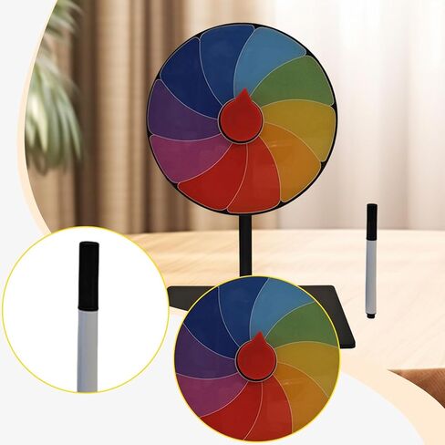 Tabletop Prize Turntable Tabletop Fortune Wheel Portable Erasable Roulette Wheel for Party Teaching Activity Props Tradeshow in Kuwait