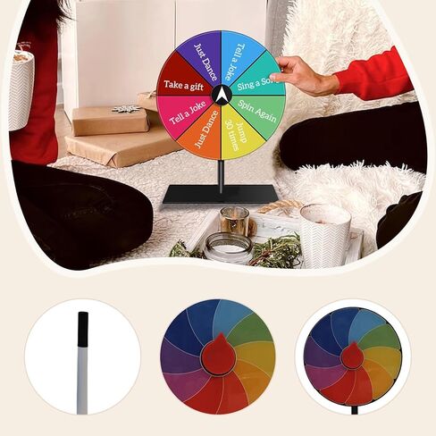 Tabletop Prize Turntable Tabletop Fortune Wheel Portable Erasable Roulette Wheel for Party Teaching Activity Props Tradeshow in Kuwait