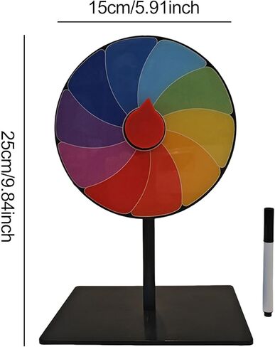 Tabletop Prize Turntable Tabletop Fortune Wheel Portable Erasable Roulette Wheel for Party Teaching Activity Props Tradeshow in Kuwait