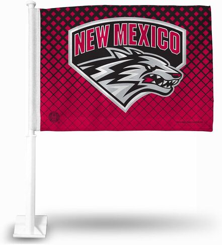 Rico Industries NCAA New Mexico Lobos Alternate Double Sided Double Sided Car Flag - 16" x 19" - Strong Pole that Hooks Onto Car/Truck/Automobile in Saudi Arabia