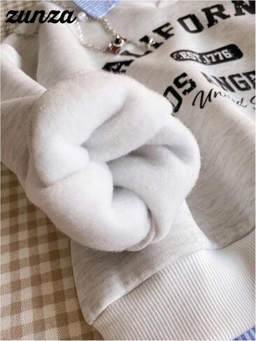 Girl's 2 in 1 Collar Sweatshirts Letter Graphic Long Sleeve Pullover Sweatshirts in Saudi Arabia