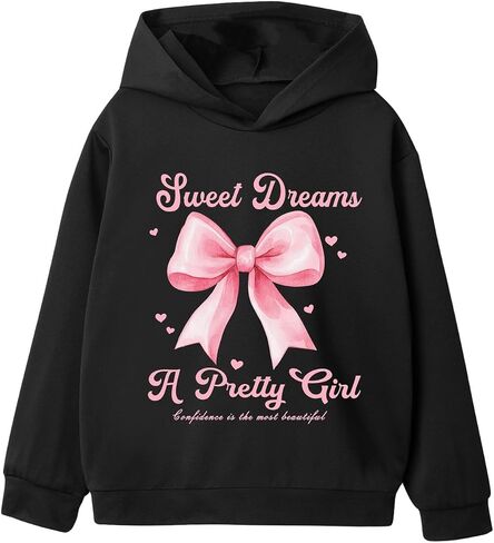 سويت شيرت للفتيات من SweatyRocks بغطاء للرأس لطيف وأكمام طويلة، ملابس Preppy in Saudi Arabia