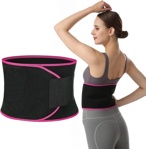 Waist Trainer Belt for Women & Men - Waist Cincher Trimmer - Slimming Body Shaper Belt - Sport Girdle Belt Medium(7 * 39.37 inches) Black in Saudi Arabia
