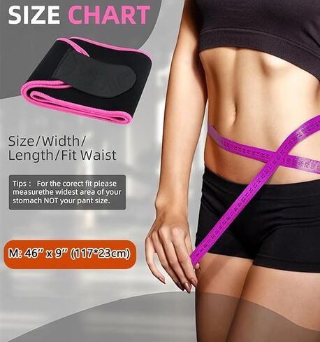 Waist Trainer Belt for Women & Men - Waist Cincher Trimmer - Slimming Body Shaper Belt - Sport Girdle Belt Medium(7 * 39.37 inches) Black in Saudi Arabia