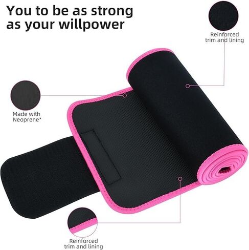 Waist Trainer Belt for Women & Men - Waist Cincher Trimmer - Slimming Body Shaper Belt - Sport Girdle Belt Medium(7 * 39.37 inches) Black in Saudi Arabia