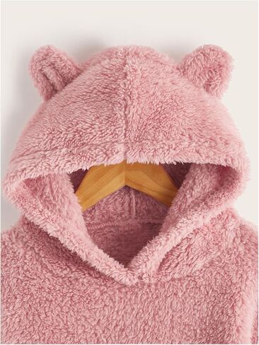 Girl's Cute Bear Ear Drop Shoulder Hoodie Sweatshirts Long Sleeve Pullover Tops in Saudi Arabia