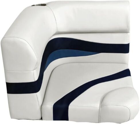 Elite Series Pontoon Radius Corner Cushion Set Only 3207 (White/Navy/Blue) in Kuwait