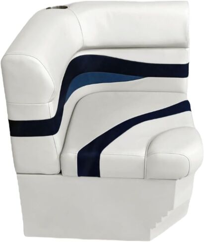 Elite Series Pontoon Radius Corner Cushion Set Only 3207 (White/Navy/Blue) in Kuwait