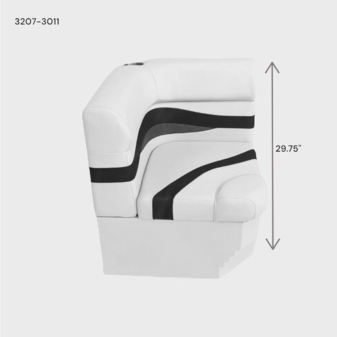 Elite Series Pontoon Radius Corner Cushion Set Only 3207 (White/Navy/Blue) in Kuwait