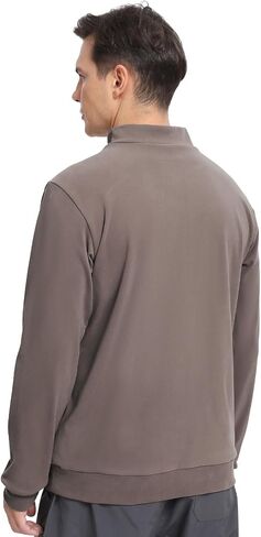 Men's Quarter Zip Pullover Ultra-Soft Thermal Long Sleeve Sweatshirt 1/4 Zip Golf Shirts Running Gym Workout Top in Saudi Arabia