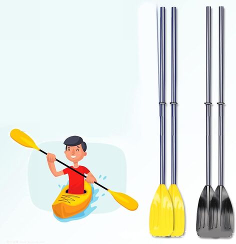 Kayak Paddle, 1 Pair 114cm 44.9in PVC Detachable Lightweight Canoe Paddle Kayak Paddle Exquisite Workmanship for Kayak Rowing in Saudi Arabia