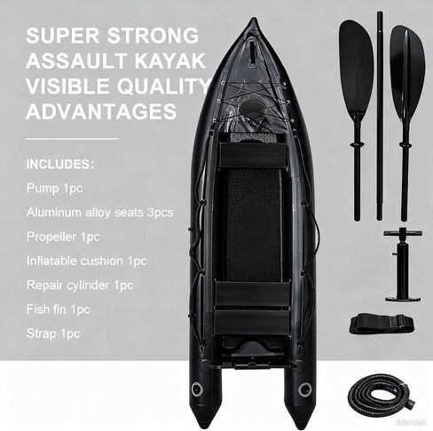 2 شخص نفخ قوارب الكاياك الصيد البلاستيكية كاياك البعد 130 '' * 43 '' * 11.8 '' نفخ قوارب الكاياك الإنقاذ المطاط التجديف قوارب الكاياك مع مضخة سبائك الألومنيوم مقعد مجداف بساط قابل للنفخ ، طقم إصلاح ، زعنفة in Saudi Arabia